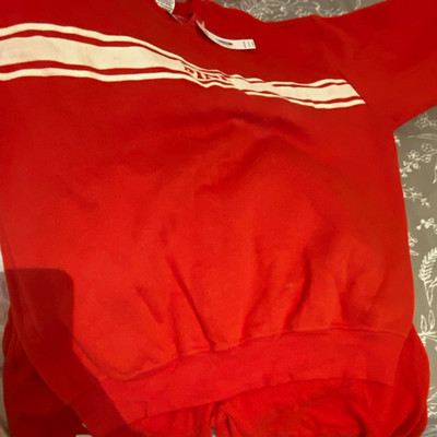 PINK Victoria's Secret PINK Red Logo Crewneck Pullover Sweatshirt Women XS