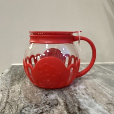 Ecolution Micro-Pop Microwave Popcorn Popper 1.5 Qt Red/Glass