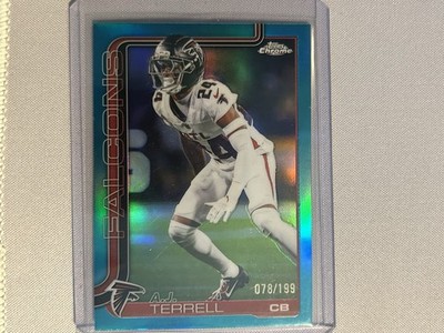 Topps Chrome 2025 A.J. Terrell Atlanta Falcons #19 Blue Parallel 078/199