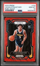 2023 PANINI PRIZM RUBY WAVE #133 JULIAN STRAWTHER ROOKIE RC PSA 10