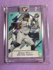 2025 Topps Pristine Aqua Refractor Encased #114 Jorbit Vivas (RC) 80/199 YANKEES