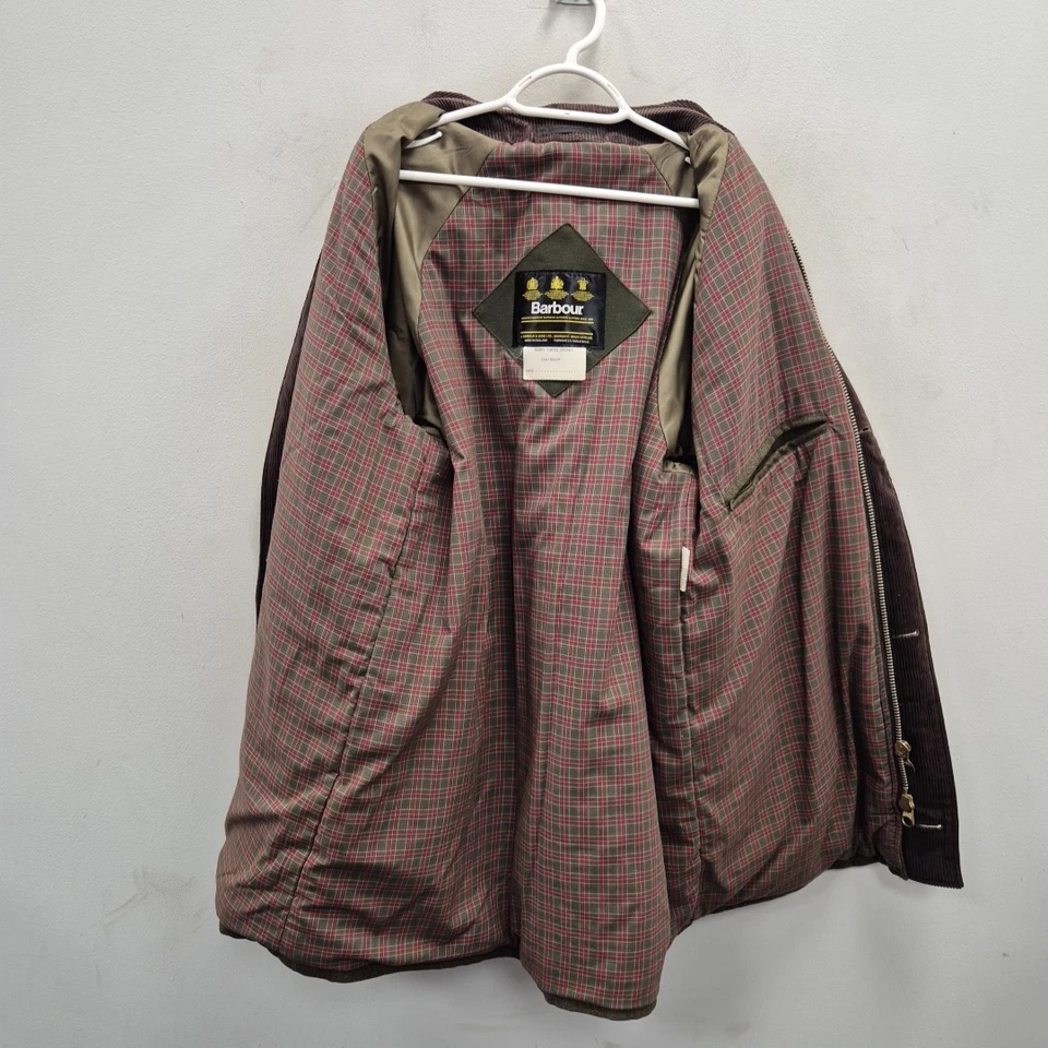 Barbour Vintage Derby Check Tweed Wool Country Green Jacket Coat Size C 40 - Image 3 of 4