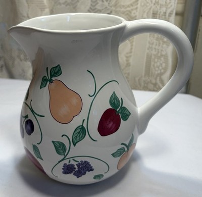 Princess House ''ORCHARD MEDLEY'' Ceramic ~ 64 oz Pitcher ~ #294  