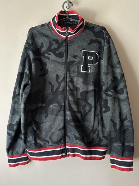 Men Polo Ralph Lauren Full Zip Black Cotton L