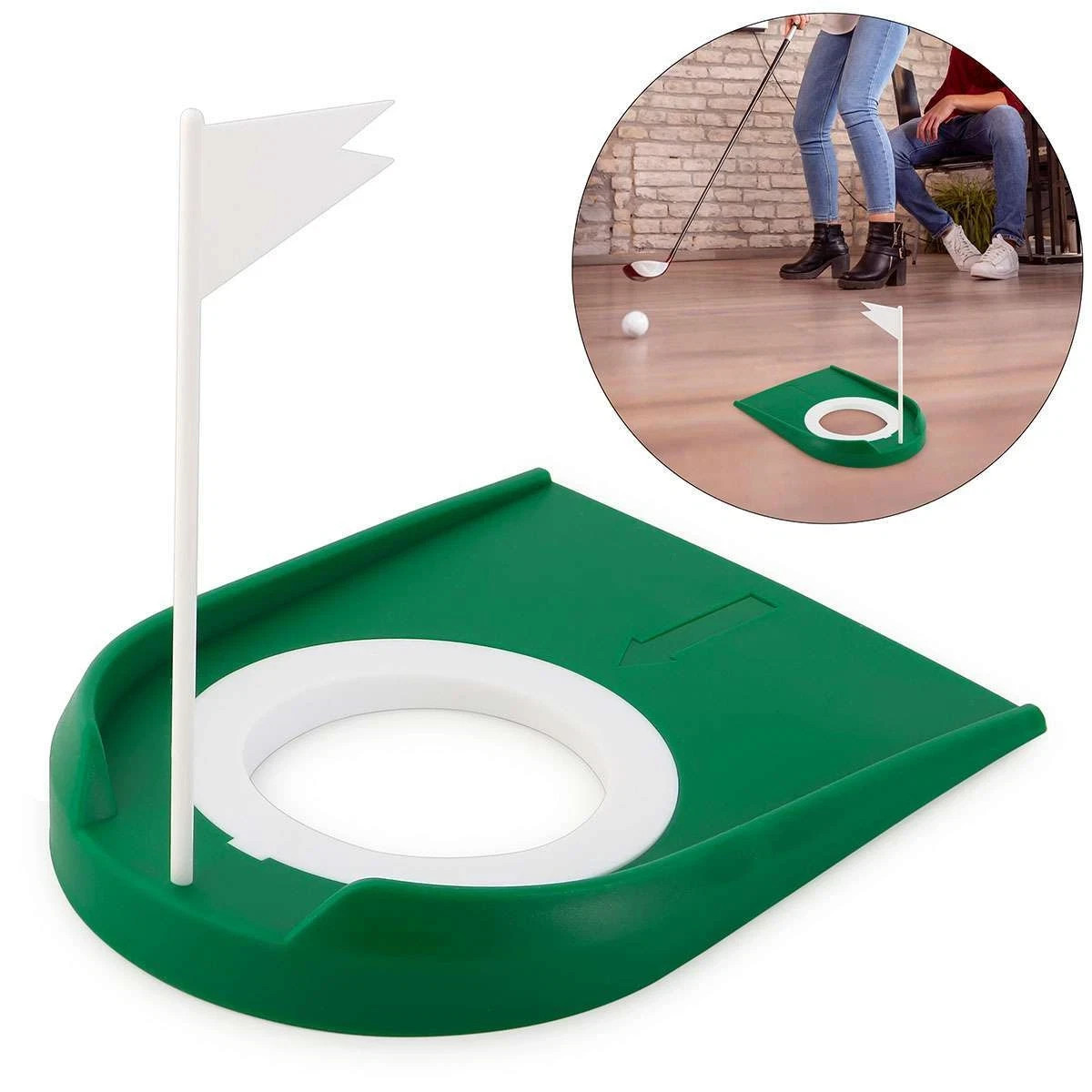 Putting Cup With Hole Flag Training Putter Practice Aid