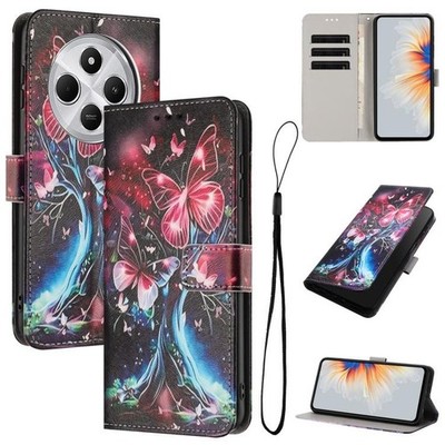 For Redmi 14C 4G / A4 / A3 Pro Color Drawing Pattern Leather Phone Case