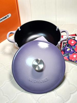 RARE Le Creuset Bluebell Purple Marmite 22cm 2.7 Qt Soup Pot Round