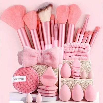 33pcs Beauty Set Makeup Kit Large and Small Beauty Sponges for Flawless Makeup A