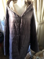 Doris Streich Reversible Coat Hooded L/weight Pit2pit 35” Zip Pockets Relaxed