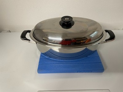 AMC Topf ovaler Bräter XXL 7,1L mit hohem Deckel - Guter Zustand - Edelstahl TOP