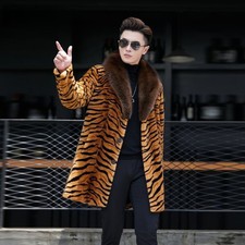 Cappotto uomo lungo invernale lusso 2026 cappotto caldo spesso cappotto medio lungo volpe visone giacca