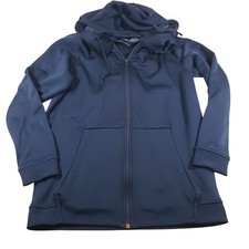 Under Armour ColdGear Full Zip Hoodie Jacket Women's Medium Blue Loose Fit