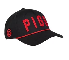 New PIGS Brand OG Hat Cap Men’s Black Snapback Razorbacks Curved Bill OSFM