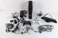 Xbox 360 Video Game Console Bundle Kinect 25 Games 2 Controllers Headset Black