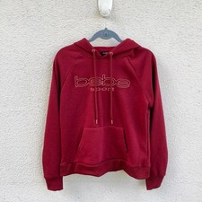 Bebe Sport Hoodie Womens L Logo Pullover Sweatshirt Running Workout Athletic Y2K