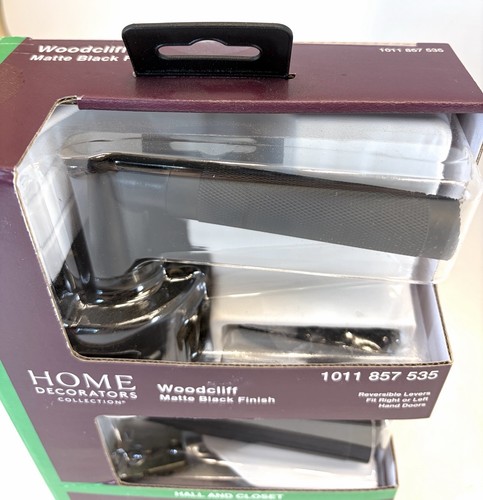 Home Decorators Woodcliff Hall & Closet Door Lever In Matte Black 1011 857 535 - Picture 9 of 14