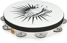 Latin Percussion Praise Tambourine - 10 inches, White, Praying Hands