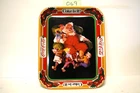 Coca Cola Santa With Elves 10.5”x13” Metal Serving Tray Coke Vintage
