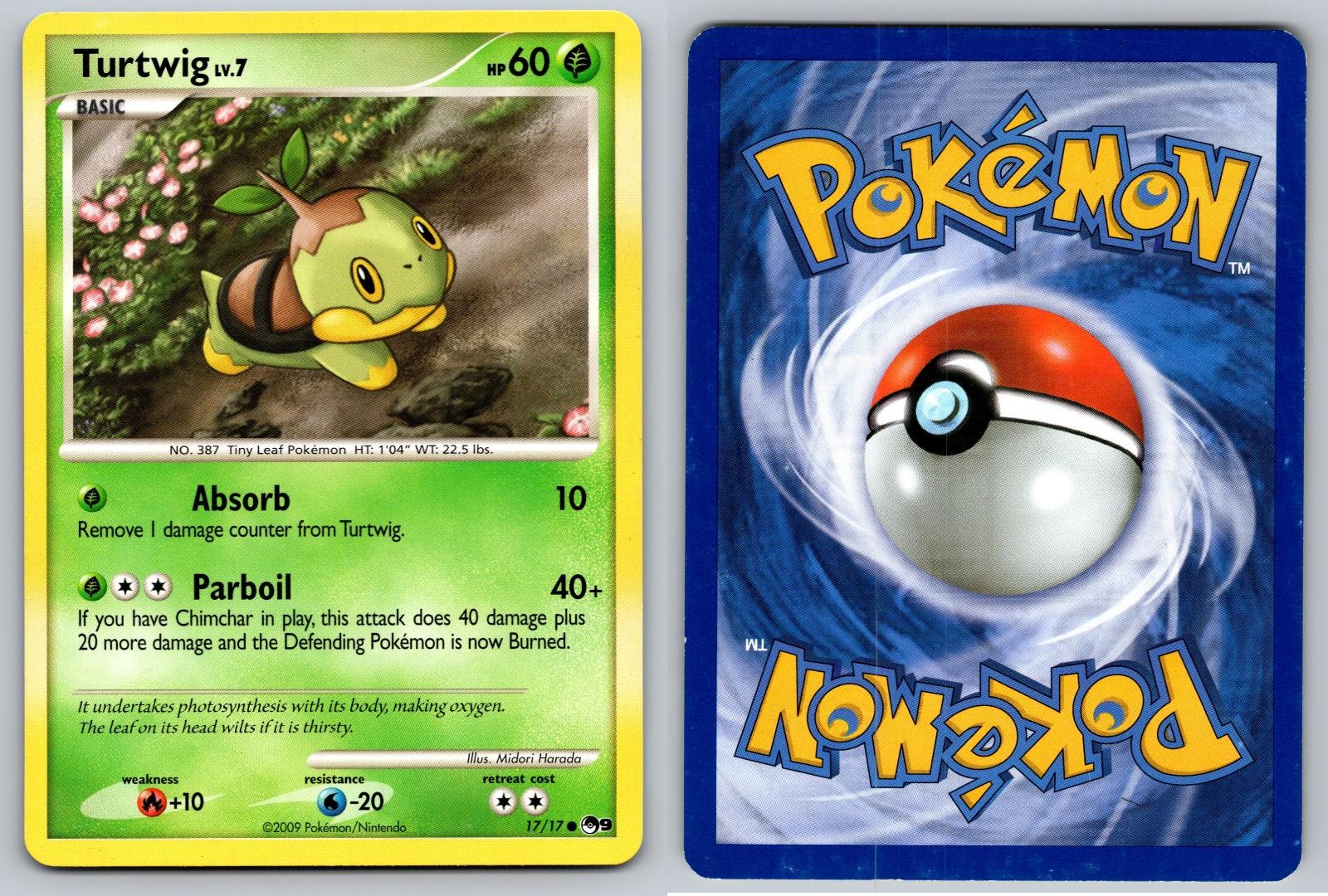 TURTWIG 17/17 COMMON POP SERIES 9 POKEMON LP