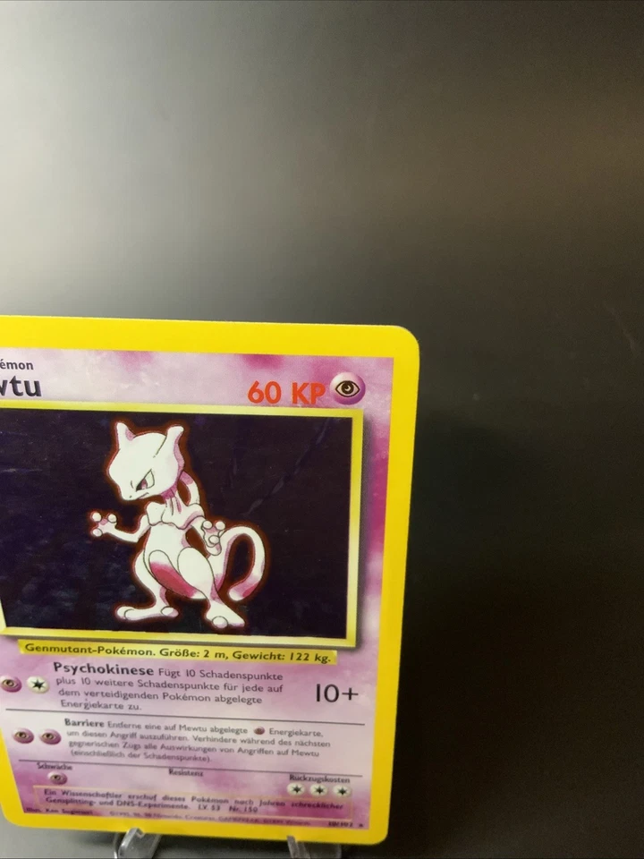 Mewtu (Mewtwo) Base Set 10/102 Holo Unlimited Holo Rare GERMAN - LP Pokémon TCG - Image 2 of 4