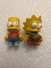 2008 Kidrobot Simpsons Series 1 Bart And Lisa Simpson Vinyl Figure Lot Of 2