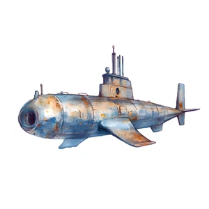 Submarine Sub Self Adhesive Vinyl Waterproof Sticker