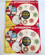 Kenners New 2 Spirograph Refill Kits 1967 NOS Vintage Kenner Complete Wear READ