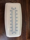 Vintage Pyrex Butter Dish Blue Snowflake Garland Made In USA