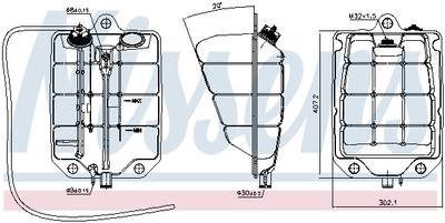 NISSENS 996075 Ausgleichsbehälter, Kühlmittel für IVECO