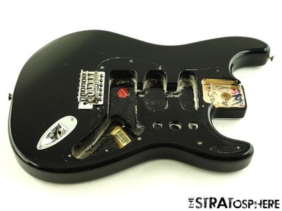 USED 2004 Fender MIM Standard Strat BODY & HARDWARE Guitar Black