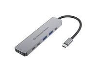 Conceptronic DONN33G Conceptronic 6-1 Dock Usb-C->Hdmi,2Xusb-A,3Xusb-C,+ 25Cm G