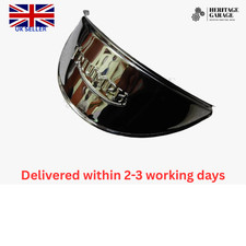TRIUMPH ENGRAVED 7 INCH HEADLIGHT PEAK POLISHED STAINLESS STEEL SHADE