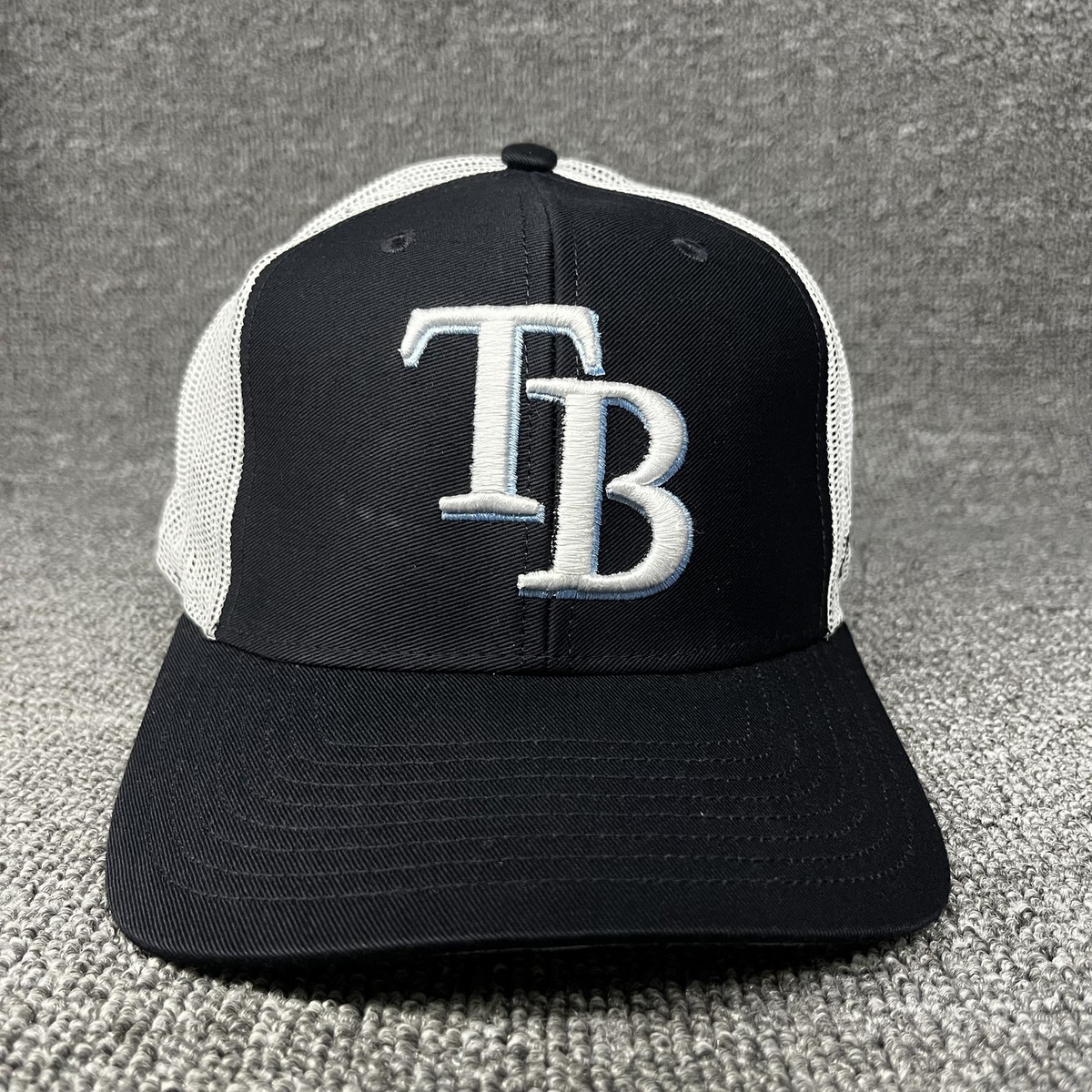 New '47 Tampa Bay Rays TB Logo Trucker Snapback Hat Black White Adjustable
