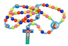 Rosary for Children Gift Set with Paperback Book and Wood Bead Prayer Tool