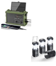 Mesqool Emergency Weather Radio with NOAA Alert  12000mAh Battery Solar...