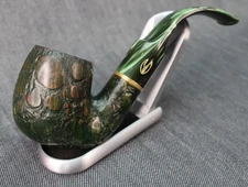SAVINELLI Alligator #614 Filter Italian Estate Tobacco Pipe 6MM Bent Briar Italy