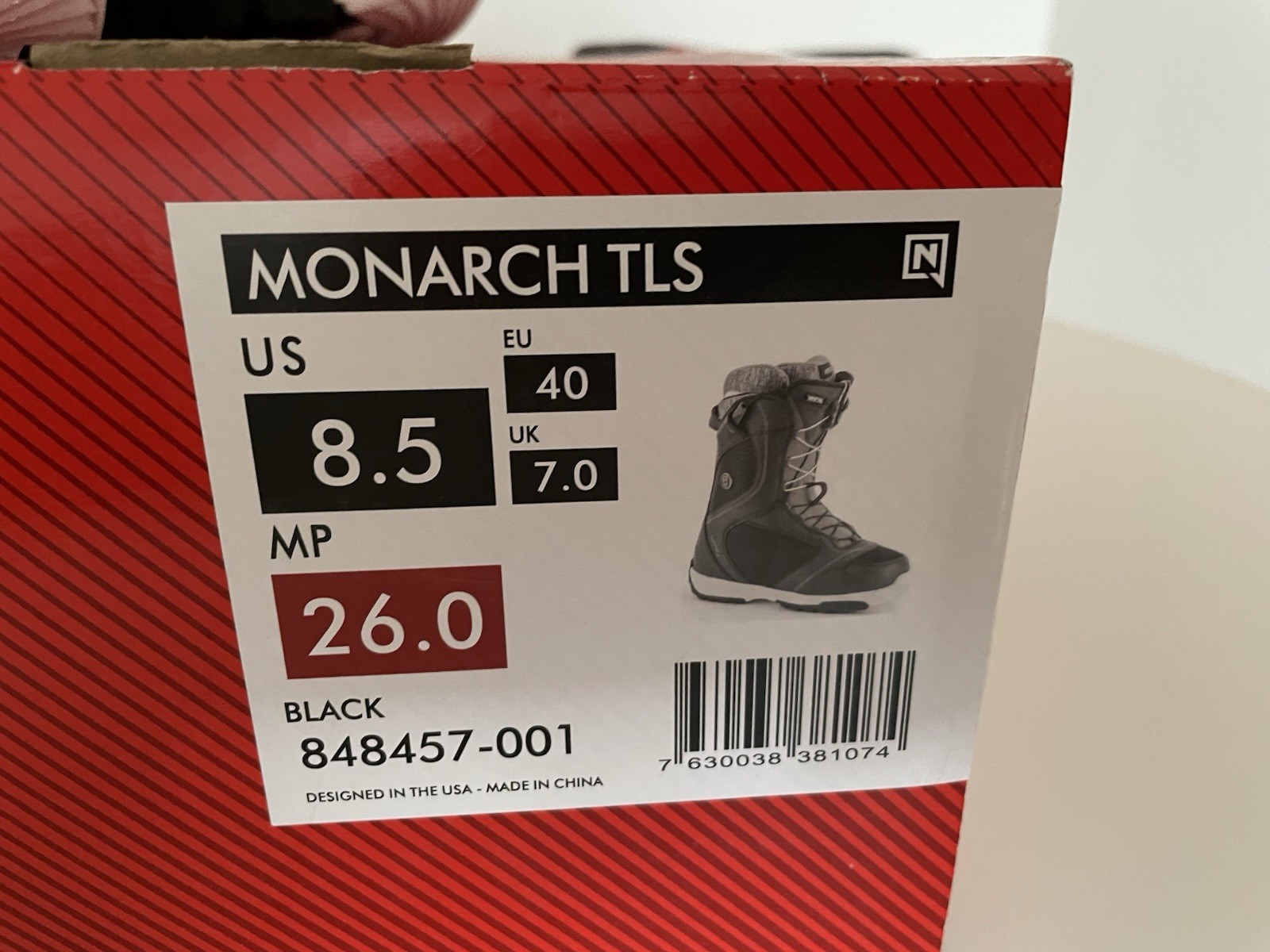 Nitro Monarch TLS Snowboard Boots Herren schwarz MP 26,0 (EU 40) thermo