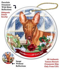 Pharaoh Hound Santa...I Can Explain Holiday Ornament