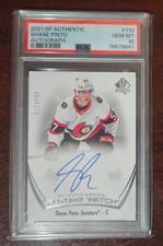2021-22 Shane Pinto SP Authentic Future Watch Auto /999 PSA 10