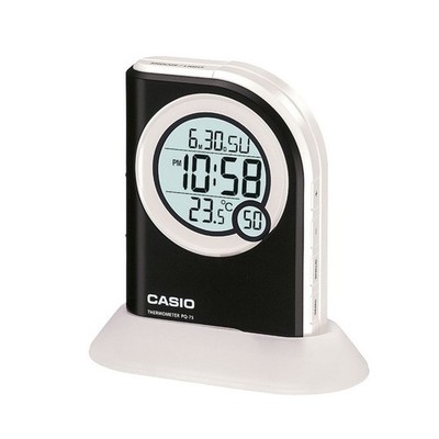 Casio PQ75-1DF Multi Function White Digital Thermometer Table Top Alarm Clock