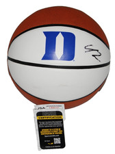 CAMERON BOOZER signed (DUKE BLUE DEVILS) autographed logo basketball JSA Cr86343