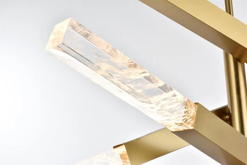 Elegant Lighting Ari 4-Bar Pendant in Satin Gold - Picture 4 of 8