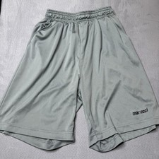 Marucci Youth XL Gray Athletic Shorts Polyester Baseball Training Zip Pocket