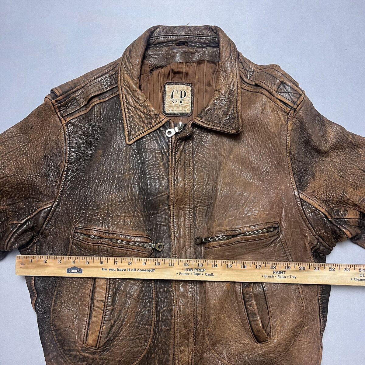 Vintage CP Company Leather Flight Bomber Jacket A2 Mens 44 Vintage CP Company Leather Flight Bomber Jacket A2 Mens 44