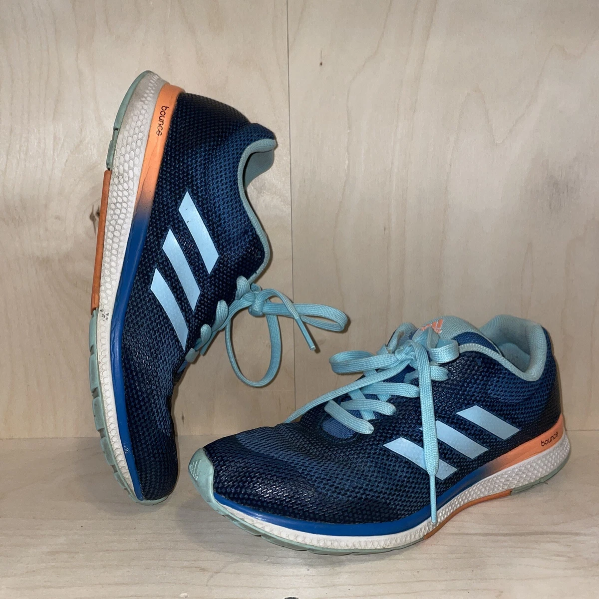 Adidas Mana Bounce 2 Womens Navy Orange Athletic Running Shoes Size US 8 B39023