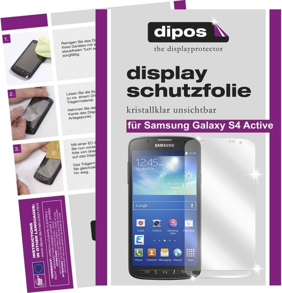 2X Schutzfolie FüR Samsung Galaxy S4 Active Klar Displayschutzfolie Unsichtbar-image