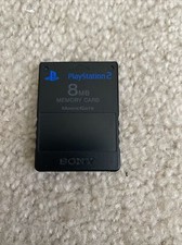 Official Original OEM Sony PlayStation 2 II Memory Card Black PS2 Authentic 