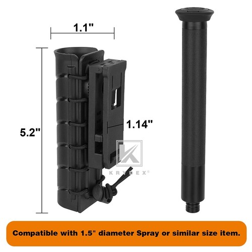 KRYDEX ASP Baton Holder Sentry Baton Pouch 360 Degree Rotatable fit 1.5"-2" Belt - Picture 6 of 14