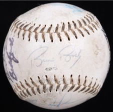 1999 San Diego Padres Team-Signed SOFTBALL By 11 Players (Beckett LOA) 1999 San Diego Padres Team-Signed SOFTBALL By 11 Players (Beckett LOA)