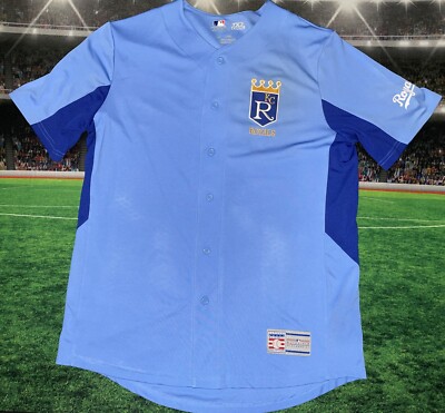 George Brett #5 Kansas City Royals MLB Light Blue Jersey Sz Large Preowned  - Main Image